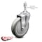 Service Caster 5 Inch Gray Polyurethane Wheel Swivel 3/8 Inch Threaded Stem Caster SCC SCC-TS20S514-PPUB-381615 - alternate 4